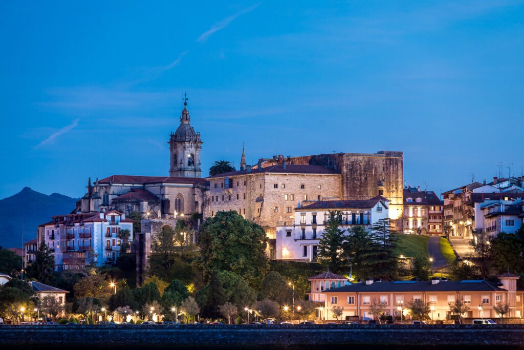 Views to the Parador Hondarribia Charles V Palace