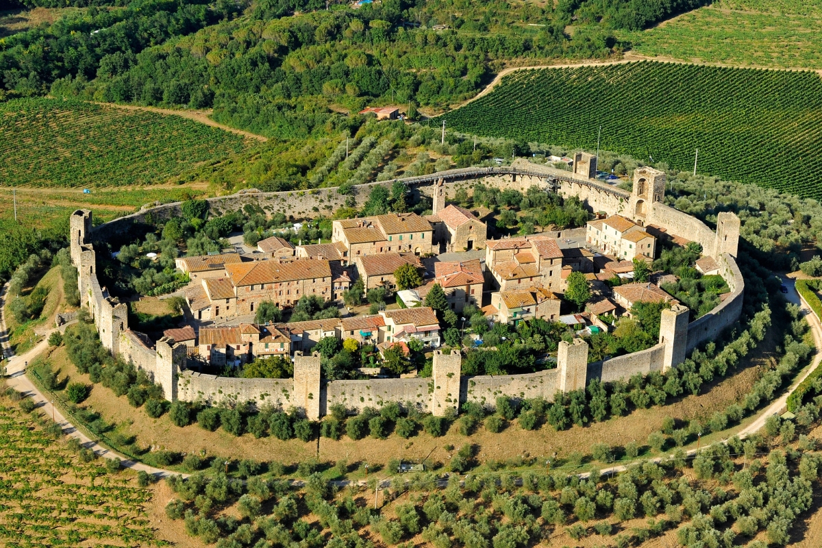 The medieval town of Monteriggioni