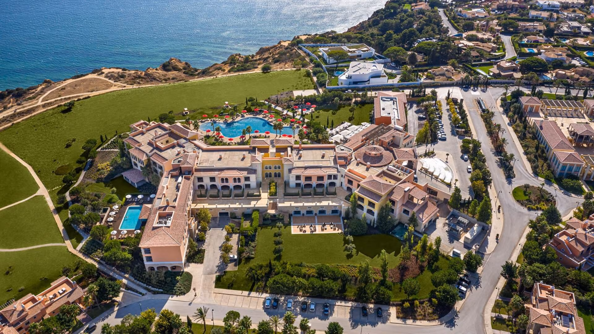 Aerial view of Cascade Wellness Resort in Portugal.